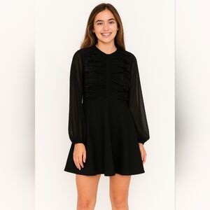 NWOT Brigitte Bardot Black Lace Dress